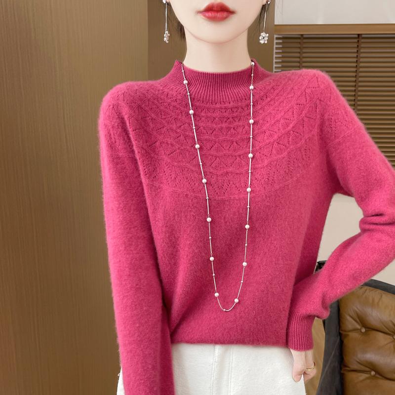 Женский кашемировый свитер Qinghe кашемир 30% кашемир 70% шерсть теплый и модный универсальный осенне-зимний