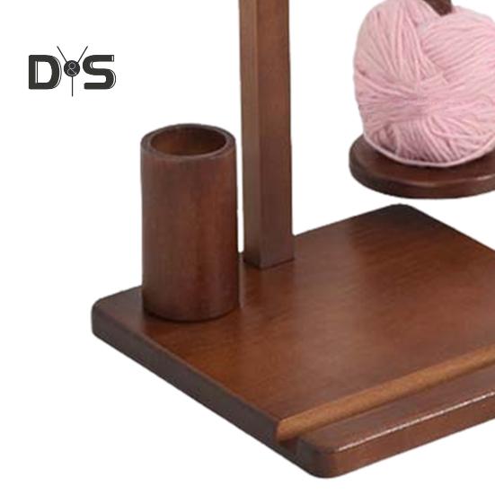 Magnetic Yarn Holder Wooden Yarn Dispenser with Storage Cylinder Yarn Ball Organizer Holder Gift for Knitting Crocheting Enthusiasts