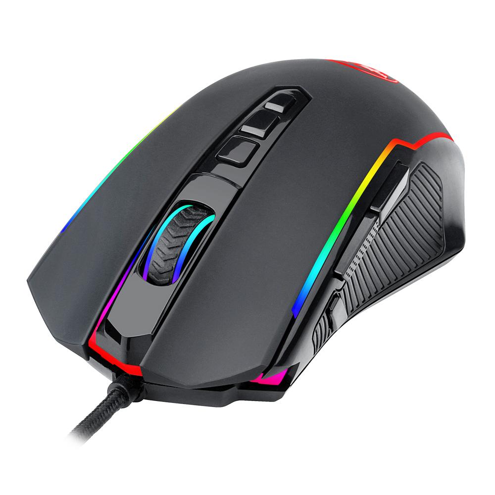 Проводная игровая мышь Redragon M910-K Ranger Basic RGB, 8000 точек на дюйм, 9 программируемых кнопок с кнопкой быстрого срабатывания — черная