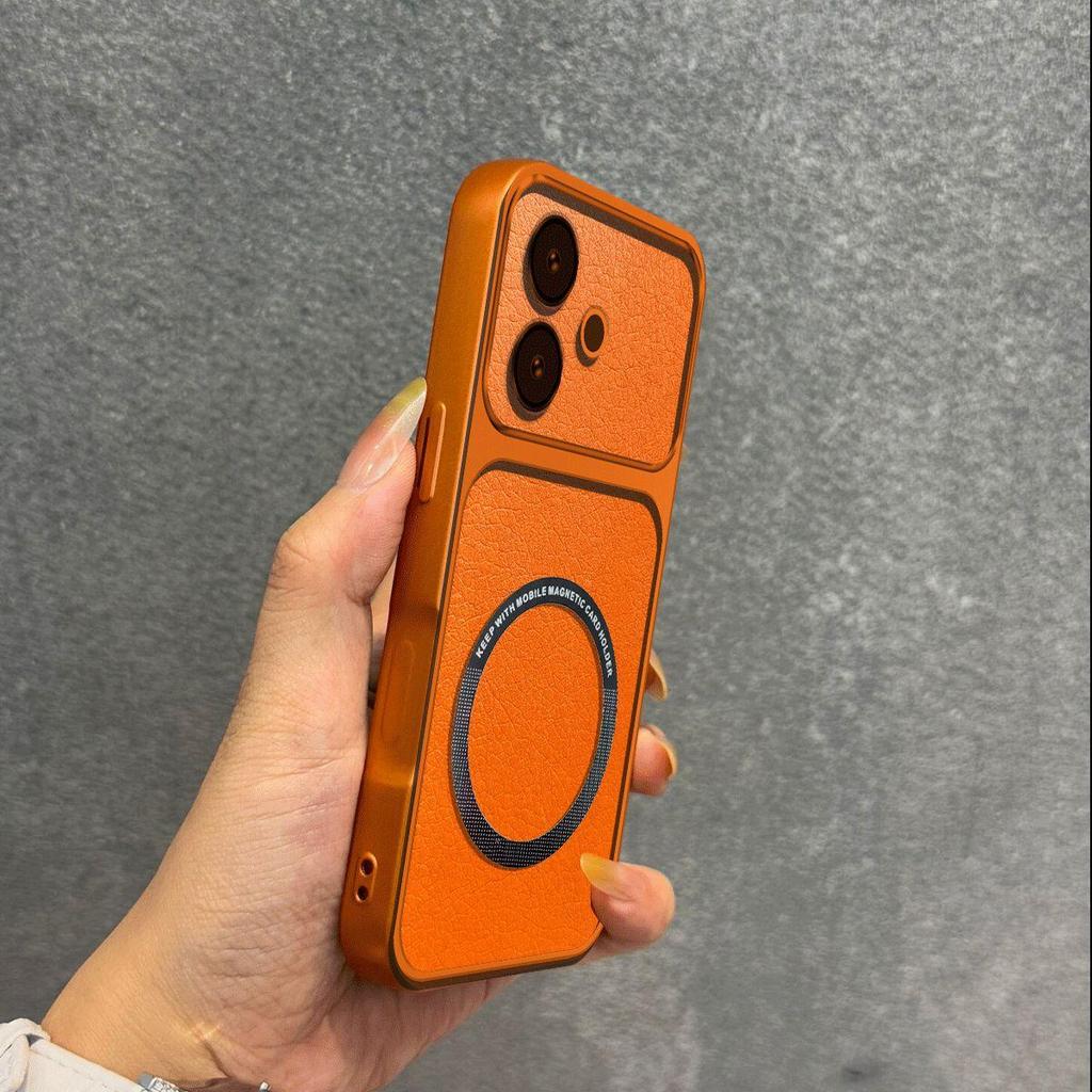 Улучшенный защитный чехол с большим объективом для OPPO A5 Pro 4G/5G, A3 Pro 5G. Роскошный кожаный чехол с магнитным кольцом.