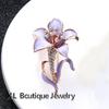 Women Brooch Romantic Crystal Flower Lapel  Accessories Carnation Botany  Gifts Jewelry