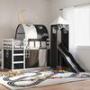VidaXL Bunk Bed Without Mattress with Slide White Black 90x190 Cm 3284182