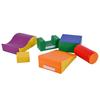 Kids Building Blocks 6Pcs/Set Vibrant Color Faux Leather Parent-child Interaction Long-lasting Climbing Giant Toys Children