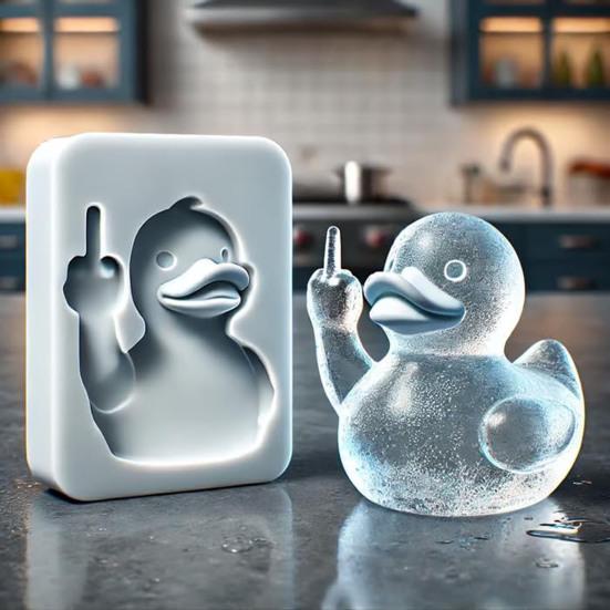 1/2 шт. забавная форма для льда в виде среднего пальца 3D в форме утки и бульдога многоразовая силиконовая