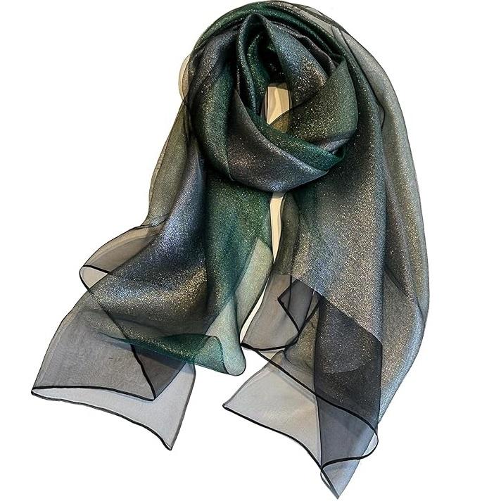 70*180cm Women Gradient Colors Scarf Long Shawls and Wraps for Party Dress Lightweight Pashmina Fashion Scarves