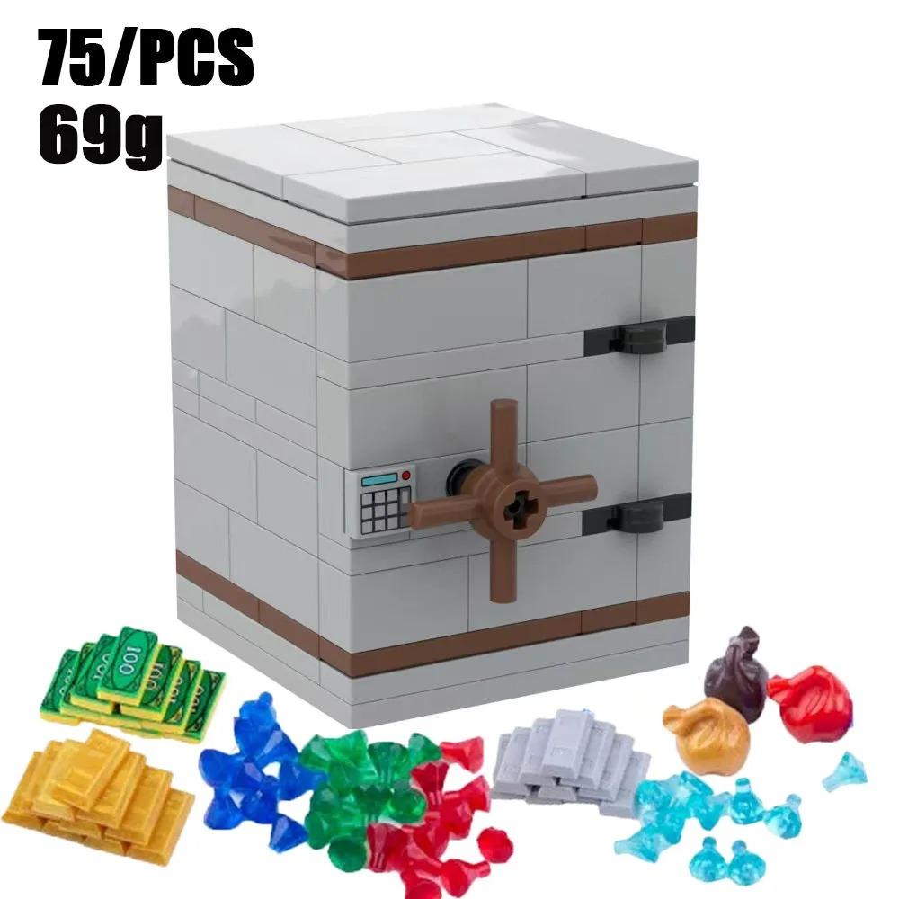 MOC Building Blocks Accessories Precious Gold Ore Silver Diamond Stash Pirate Map Coins Toy Model Mini Bricks ATM Gifts Toy K046