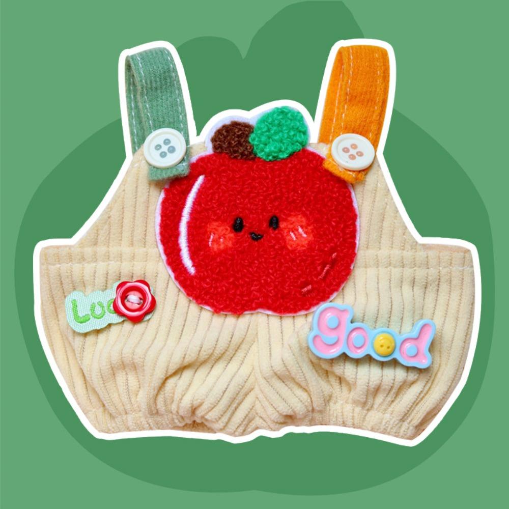 Прочная одежда для куклы Лабубу, вельветовый комбинезон с фруктами, аксессуары для куклы Лабубу 20 см