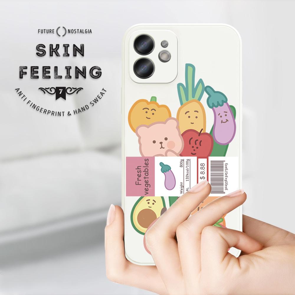 Чехол для телефона с мультяшными овощами для Redmi Xiaomi POCO Note 10 Pro 9 9A 9T 10C 8 7 11 Lite 5G X3 M3 с квадратным краем, мягкие защитные чехлы для полной камеры