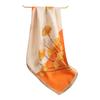 Summer Shawl Sweet Block Orange Outer Silk Scarf Square Scarf High-end 70 Square Scarf