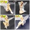 landscape Toy Figures Flower Ornaments  Flying Flower Fairy Garden Car Cake Decor White Angel Doll
