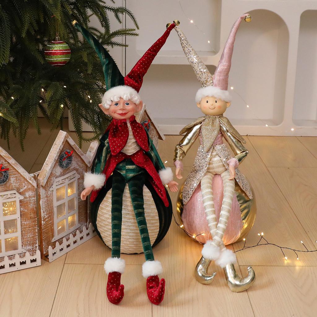 Christmas Elf Decorations Plush Fabric Holiday Ornaments For Home And Commercial Use