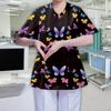 Women's V Neck Scrub Shirt Breathable Workwear Nurse Work Uniform Nursing Top for Women