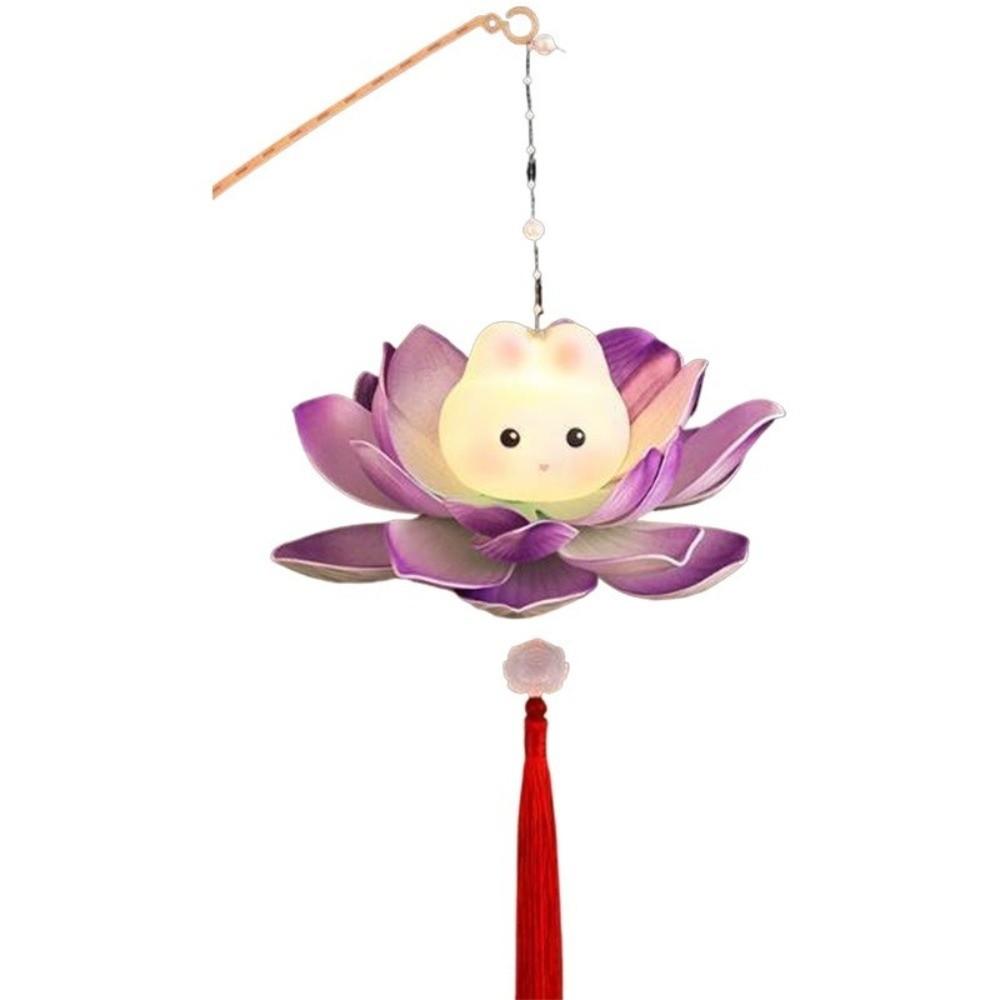 Chinese Style Lotus Flower Lanterns Handmade Mid-Autumn Festival Lamp Photography Props