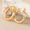 Уникальные золотые серьги-кольца, медные украшения, винтажный элегантный стиль, подходящие для женщин, летние повседневные серьги