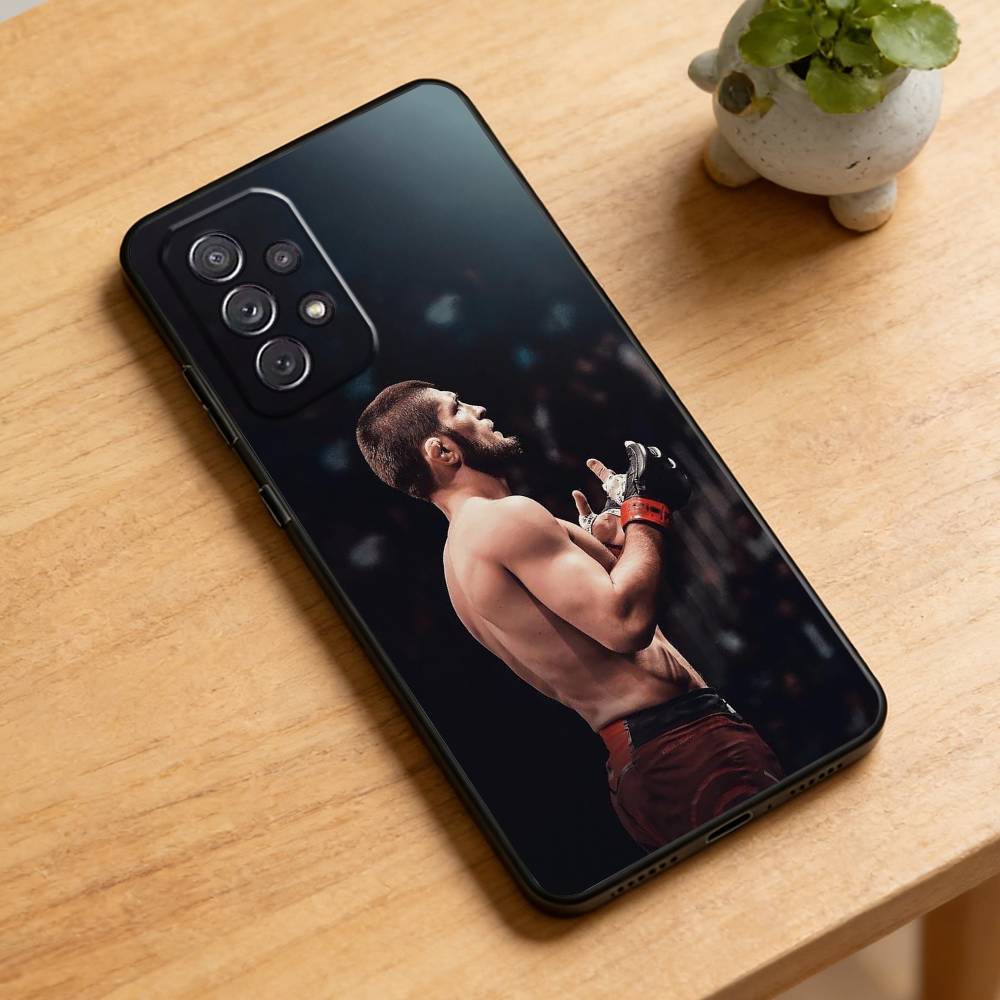 Чехол для телефона I-Islam Makhachev для Samsung Galaxy A73, A72, A71, A70, A52, A51 Другие Мягкий черный чехол
