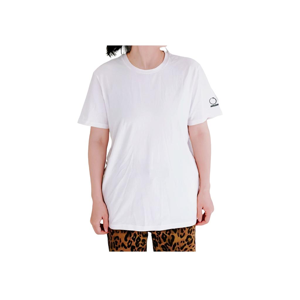 Anta Printed Letter Round Neck Comfortable Breathable Short Sleeve T-Shirt Unisex Tops White 152436120-1