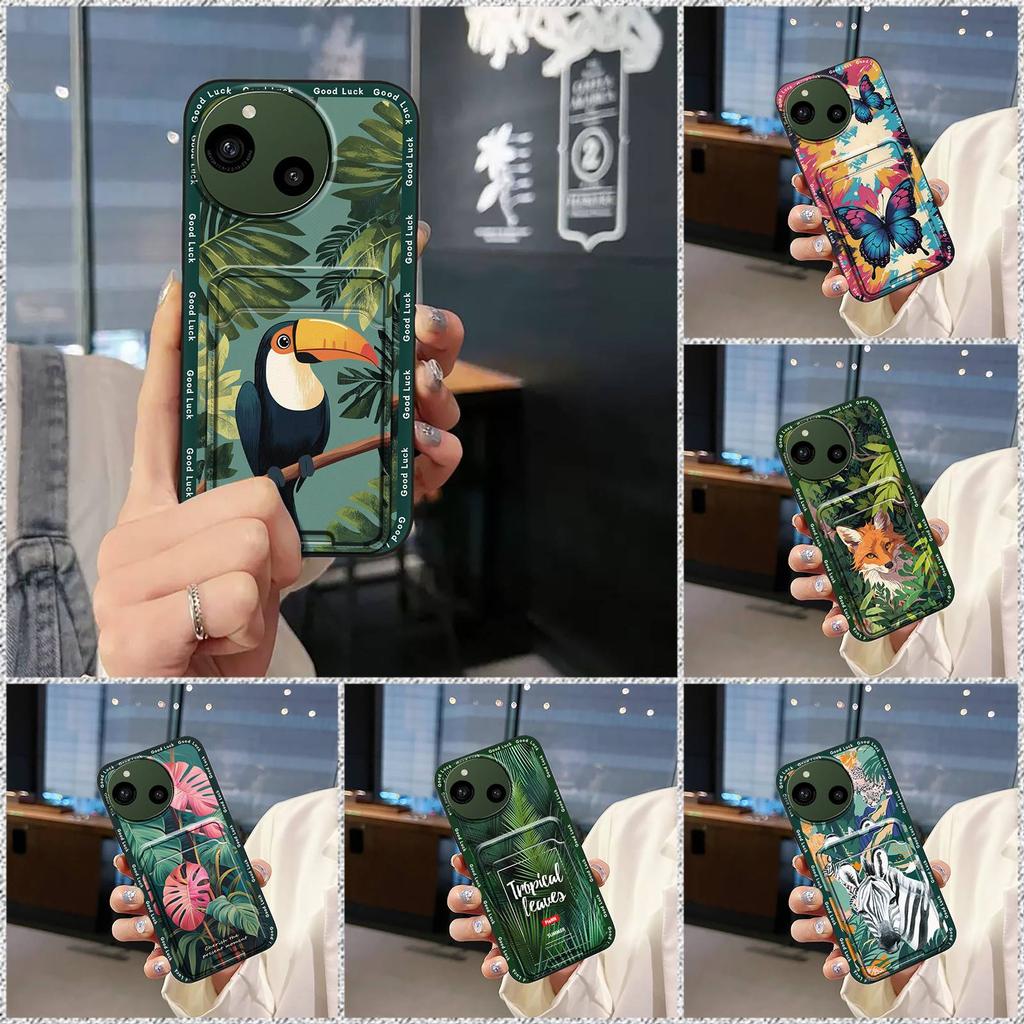 Shockproof Durable Phone Case For Sharp Aquos R9/SH-51E Cute Fashion Design Card Bag Full Wrap Anti-dust Soft Case Cover