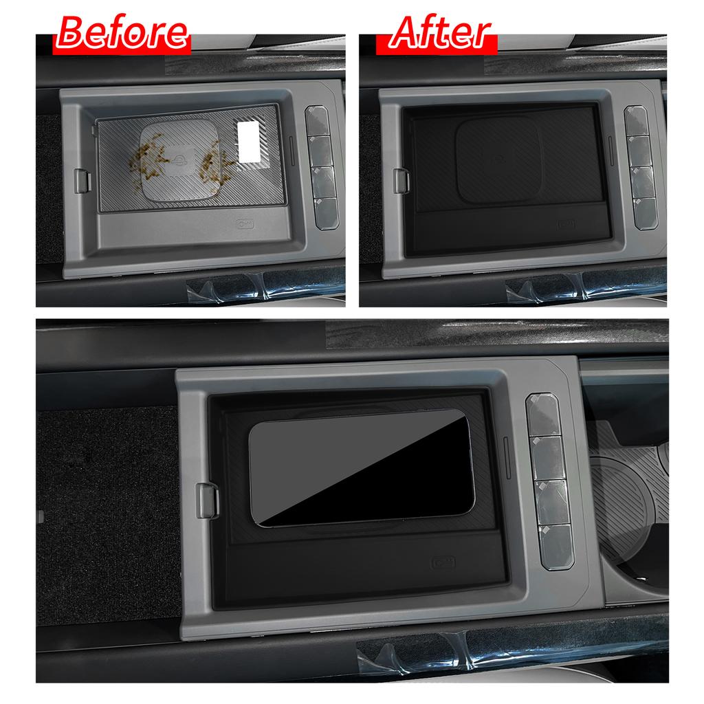 Левый/Правый руль для Kia EV9 2025-2025 Силиконовый коврик для беспроводной зарядки Нескользящее зарядное устройство для телефона Хранение Защитная накладка Аксессуары