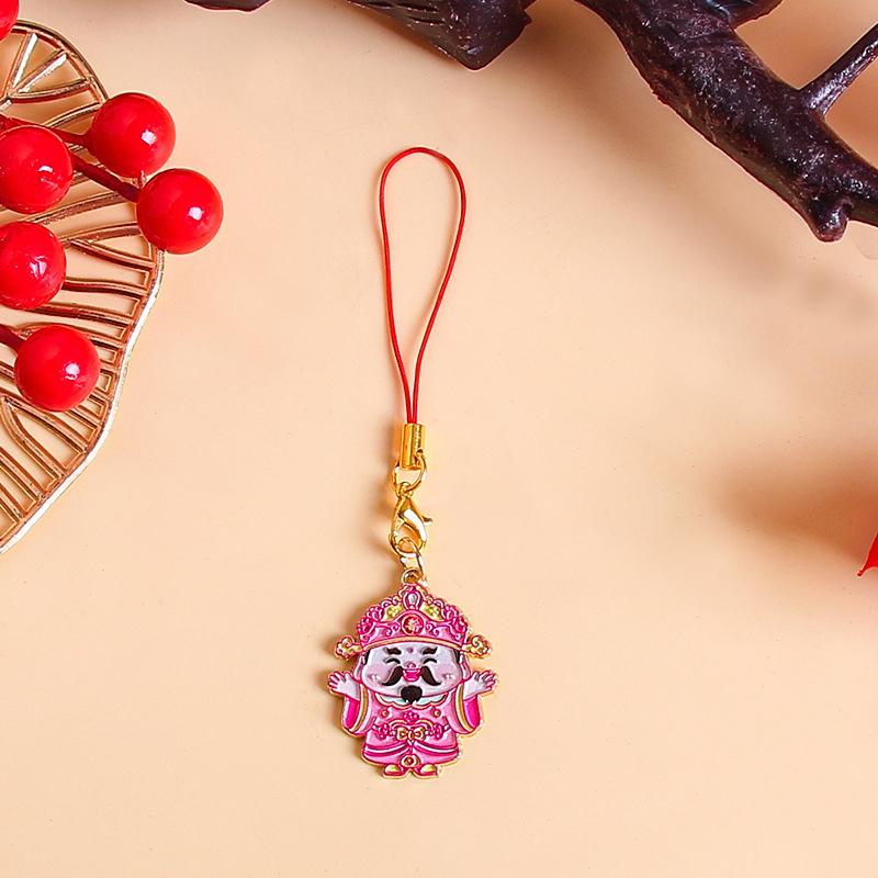 Милый брелок Five Gods Of Wealth, китайский Новый год, счастливый брелок, подвески, украшения для сумок, цепочки для телефонов, аксессуары, подарки