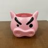 Подставка для ручек Форма злой свиньи Органайзер для стола Большая вместимость Пластиковый ящик для хранения канцелярских принадлежностей Настольный аксессуар