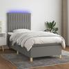 VidaXL Slatted Bed Base with Mattress and LED, Upholstered Bed, Single Bed, Adult Bed for Interior Bedroom, 3135558