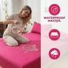 1 Waterproof Fitted Sheet,Solid Color Bed Cover Sheet, Bed Cover Mattress Cover Elastic Band Bed Skirt Breathable Sheet Only 1 Sheet