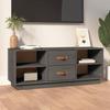 VidaXL TV Stand Grey 100x34x40 Cm Solid Pine Wood 818227
