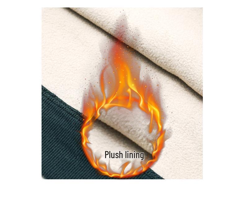 Женский утолщенный бархатный пуловер с застежкой-молнией на половину длины - модная свободная толстовка с воротником-стойкой на осень/зиму 2023 года