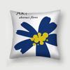 Office Living Room Home Pillowcase Abstract Blue Flower Pillowcase Car Ornaments