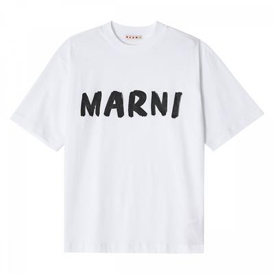 Marni Thjet49eph UScS11 Low01 Логотип Женская S Короткий рукав Футболка