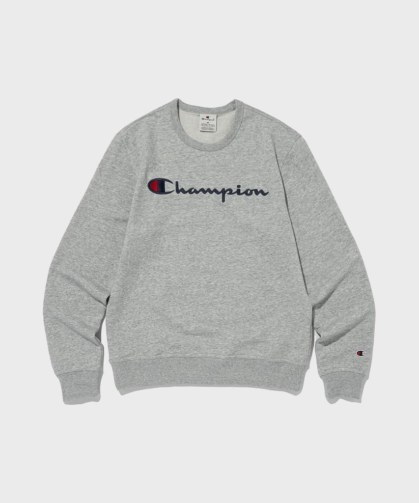 Champion Свитшот с большим логотипом-надписью, обычный серый