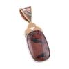 Подвеска из натурального красного дерева, обсидиана, стерлингового серебра 925 пробы, двухцветная, 1,75 дюйма, i5F96