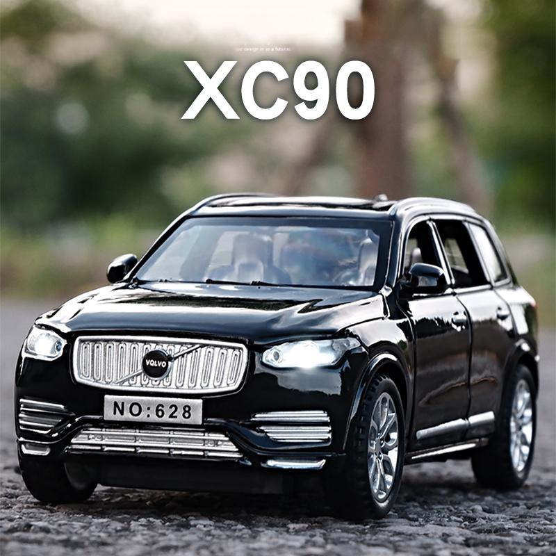 Литая под давлением модель автомобиля XC90, масштаб 1/32, игрушечный автомобиль с откатным механизмом со звуком и светом для детей, коллекция подарков для мальчиков и девочек