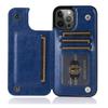 Кожаный чехол-кошелек с двойной подставкой и кнопками для Iphone 14 Pro Max 13 Pro 12 11 Se 2022 X Xr Xs Max 8 7 6 6s Plus 5 5s со слотом для карт