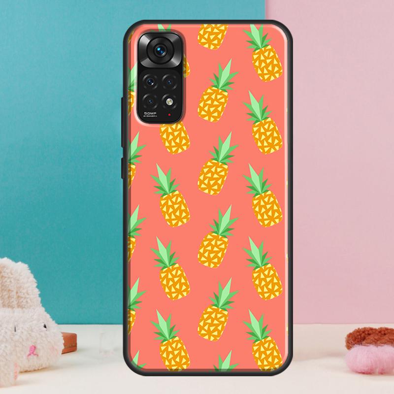 Летний чехол с ананасом для Xiaomi Redmi Note 12 11 10 9 8 Pro 9S 10S 11S 12S Redmi 12C 9A 9C 10A 10C Чехол
