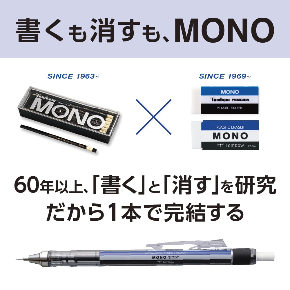 Механический матовый карандаш Tombow MONO Graph 0,5 мм, темно-синий, DPB-141A