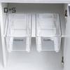 2Pcs Drawer Storage Box Sliding Rail Self-adhesive Quiet Dresser Wardrobe Kitchen Cabinet Organizer Drawer Slide Pull-out Track