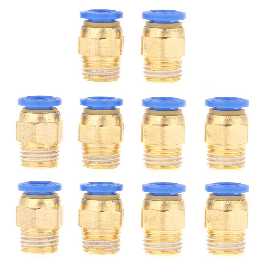 10pcs Pneumatic Quick Connector Air Fittings Adapter 8mm Diameter Thread 1 4BSP Set
