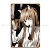 Spice And Wolf Холо Металлическая Табличка Постер Гараж Клуб Дизайн Дизайн Паб Паб Жестяной Знак Постер