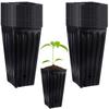 70Pcs Tall Tree Pots Plastic Deep Nursery Treepots Tall Seedling Flower Plant Co
