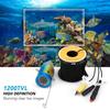 1200TVL Underwater Fishing Camera 24 LEDs Night Vision Waterproof Fish Shape Boat Ice Fishing