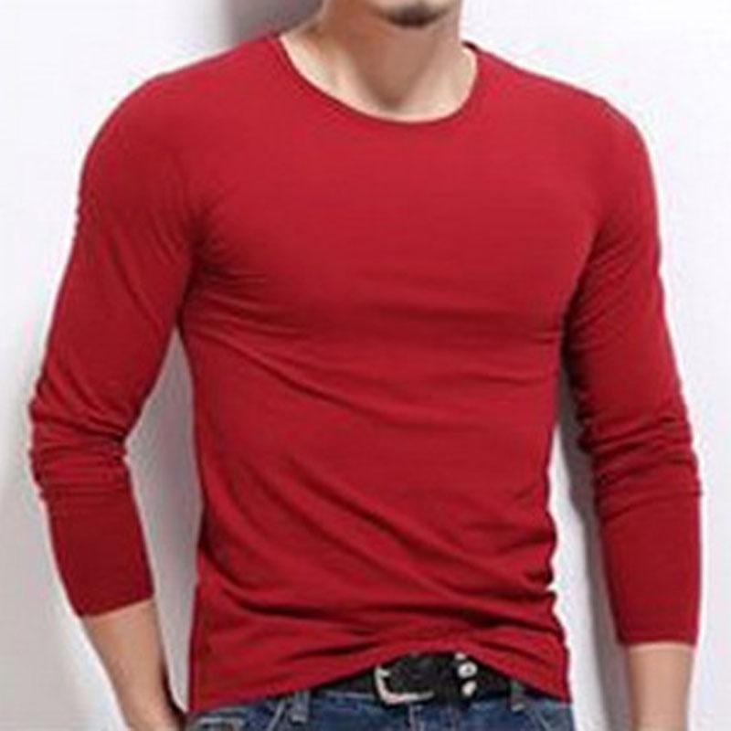 New Men's Long Sleeve Fashion Slim Fit Solid Color Sport Bottoming T-shirts Premium Quality And Superior Comfort