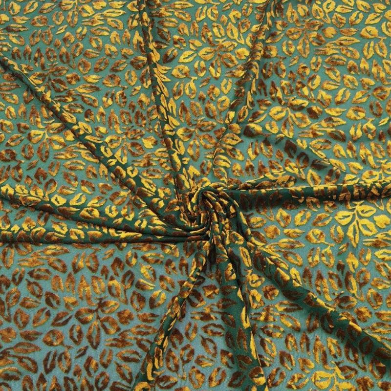 1 ярд Новая эластичная парчовая бархатная ткань с африканским леопардовым принтом, жаккардовая ткань, обивочные ткани для платья, одежды