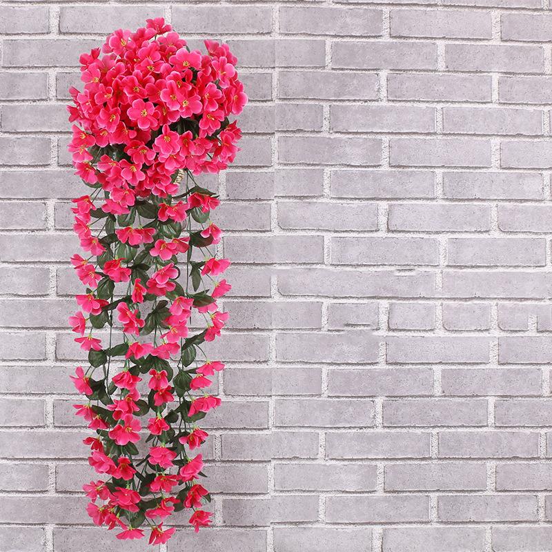 Фиолетовый искусственный лист, гирлянда, лоза, искусственный цветок, настенный подвесной цветок орхидеи, Свадебная вечеринка, домашний декор