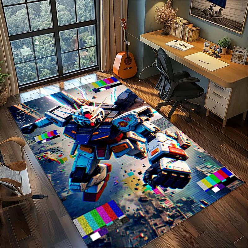 Gundam Large Non Slip Rug Washable Area Carpet Bedroom Gamer Home Decor