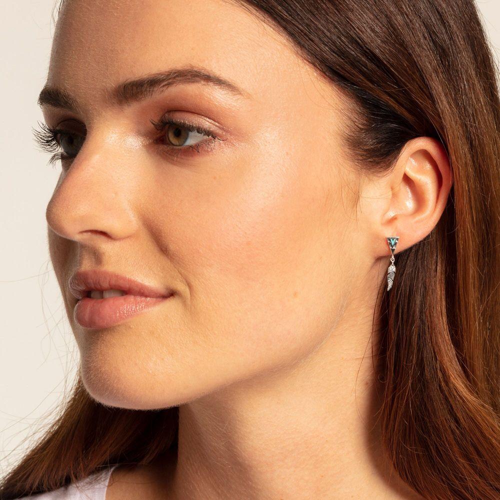 Feather Silver Earrings H1991-664-17