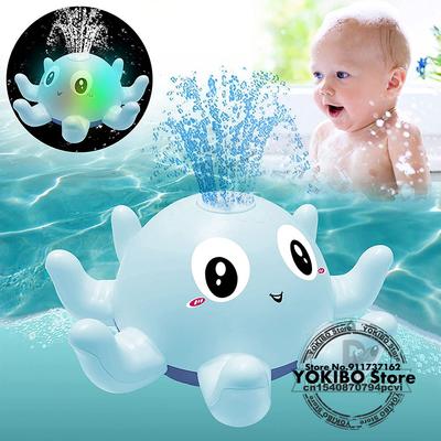 Детские игрушки для ванной, брызги воды, душ, игрушки для купания для детей, электрический шарик для ванны с китами и легкой музыкой, светодиодные игрушки, игрушка для ванны