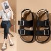 Бокен сандалии женские летние новые на платформе повседневные модные с ремешком через слово ретро пляжная обувь