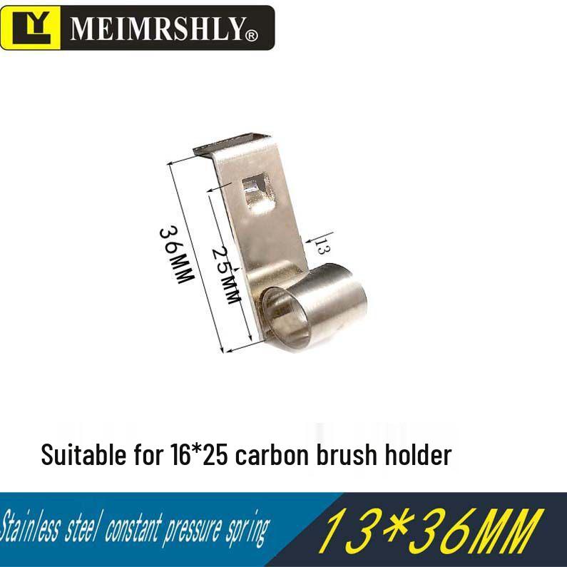 JR Motor Carbon Brush Holder Grip Bracket with Constant Force Spring, Aluminum Copper, 25*32*60 mm.