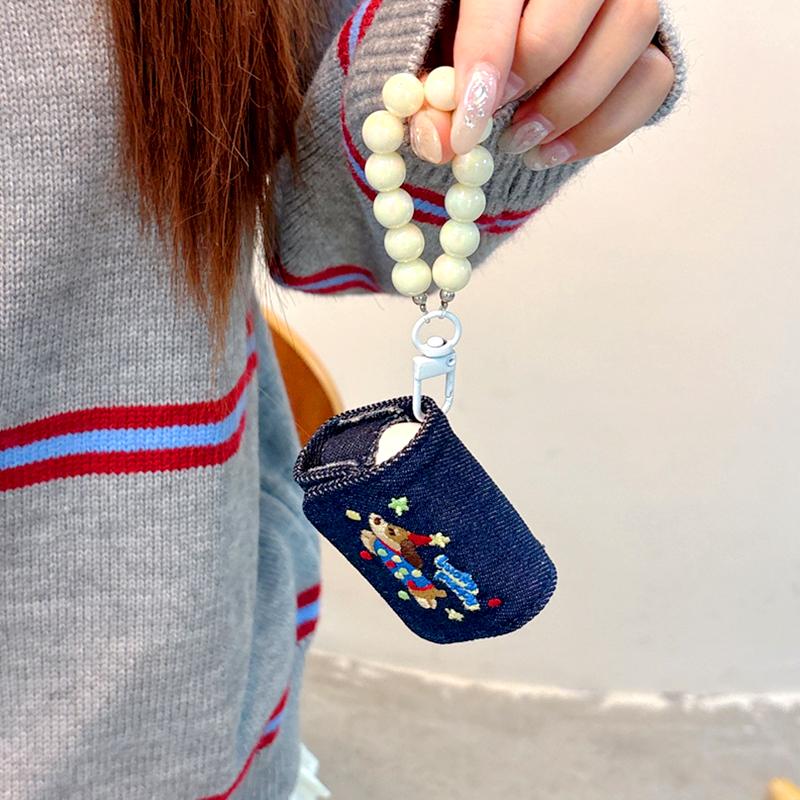 1 шт. Коробка для хранения Корея Чехол для наушников Милый Защитный чехол для Bluetooth Прочный Силиконовый Футляр Пряжка для ключей Подвесная сумка